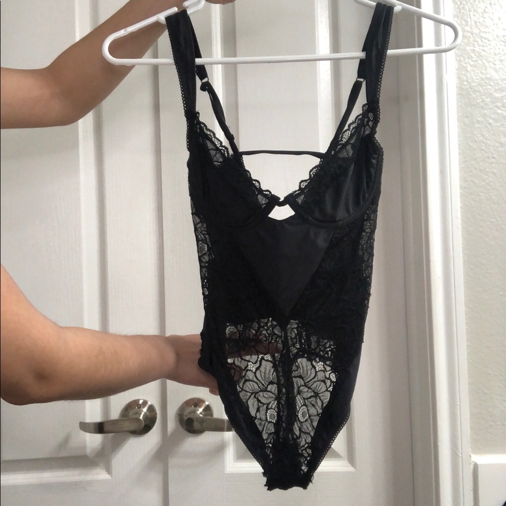 Black lace lingerie never worn